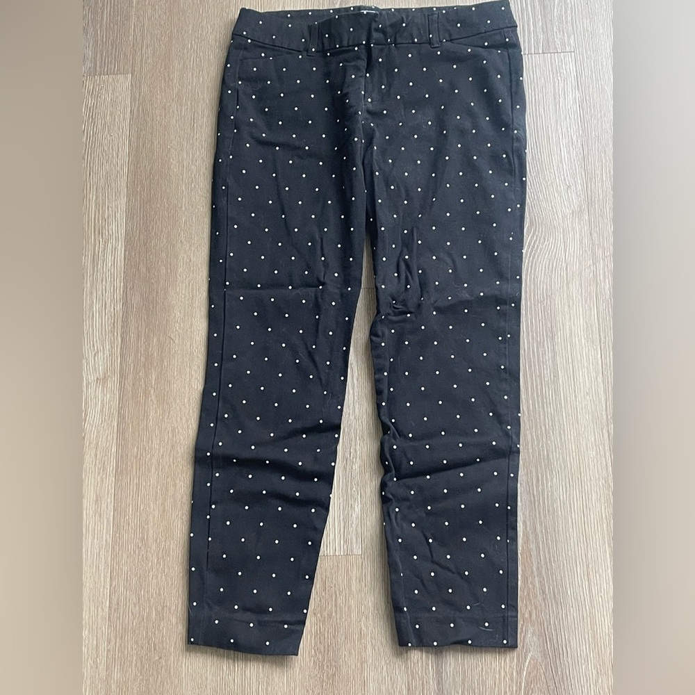 Old Navy Black & White Polka Dot Dixie Pants